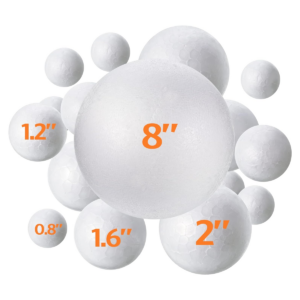Paquete de 73 bolas de espuma de poliestireno bolas de
