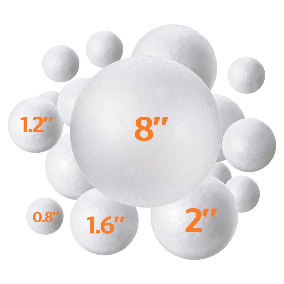 Paquete de 73 bolas de espuma de poliestireno bolas de