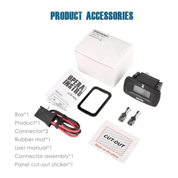 HonorMeet Medidor digital de 5 V a 60 V para cortacésped_5
