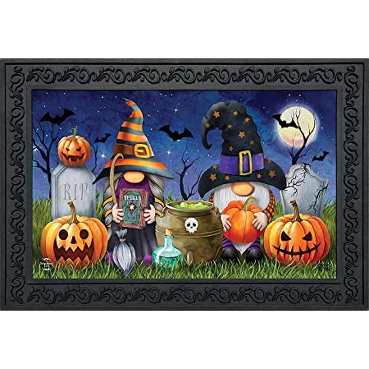 Felpudo de gnomos de Halloween humor espeluznante de 30 x