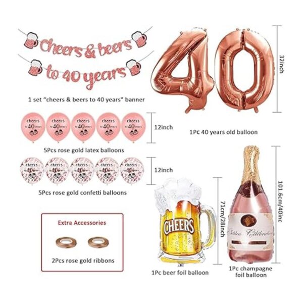 Decoraciones de cumpleaños número 40 para mujer