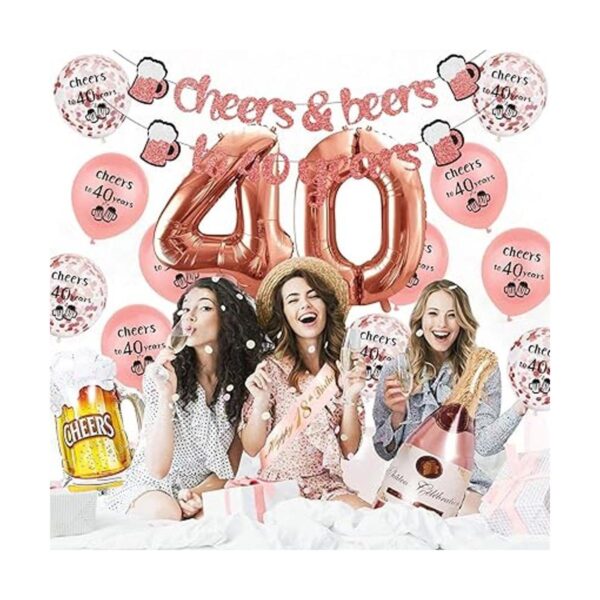 Decoraciones de cumpleaños número 40 para mujer