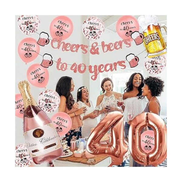 Decoraciones de cumpleaños número 40 para mujer