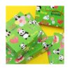 Juego de 6 hojas de papel de regalo de panda de feliz