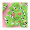 Juego de 6 hojas de papel de regalo de panda de feliz