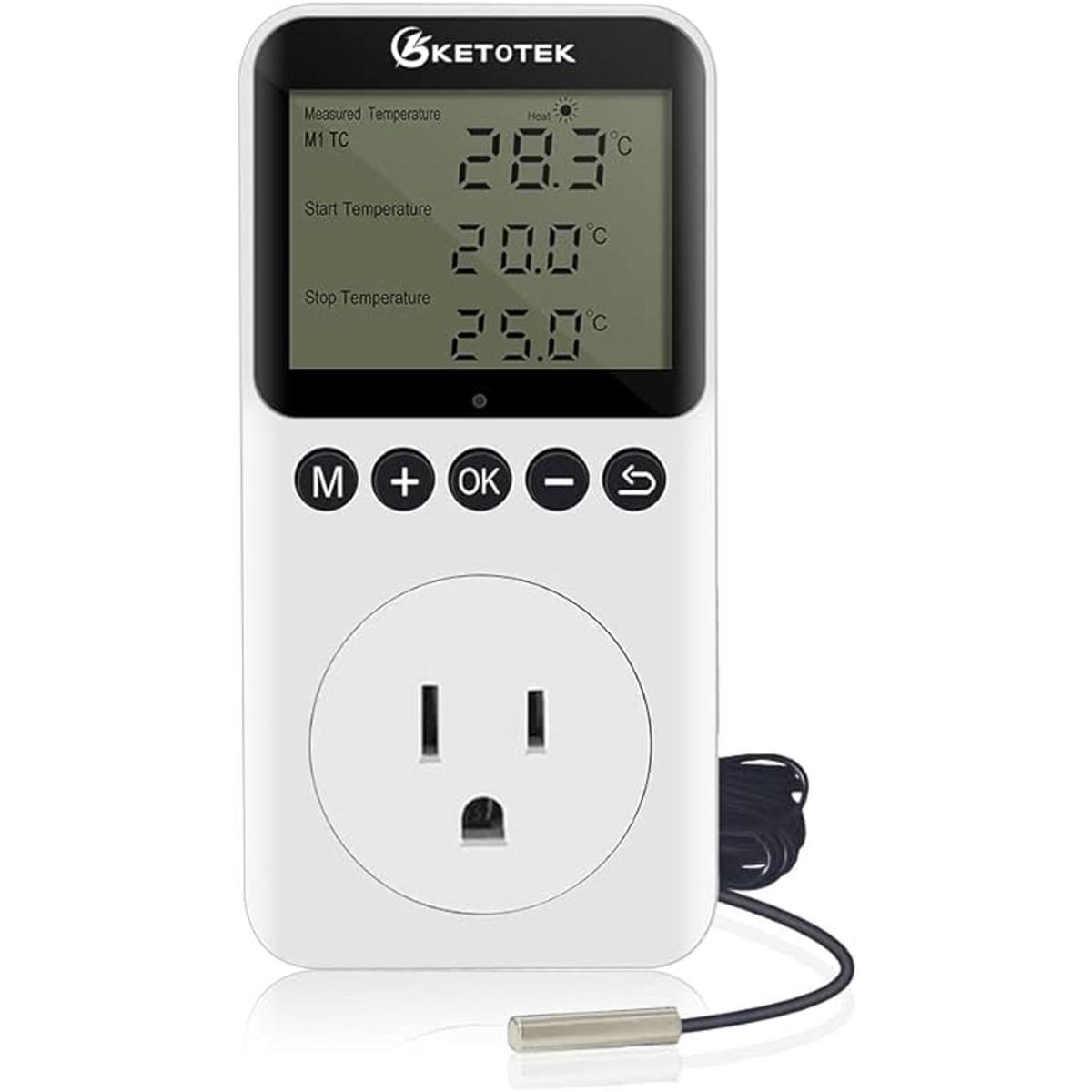 KETOTEK Enchufe digital de control de temperatura del