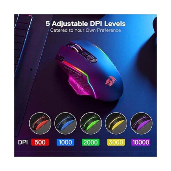 Redragon M810 Pro Ratón inalámbrico para juegos 10000