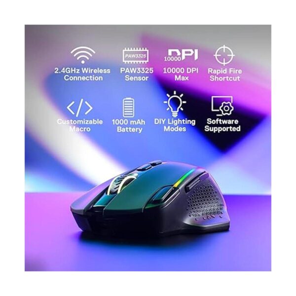 Redragon M810 Pro Ratón inalámbrico para juegos 10000