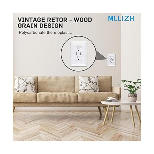 Placa de pared decorativa moderna con diseño de grano de