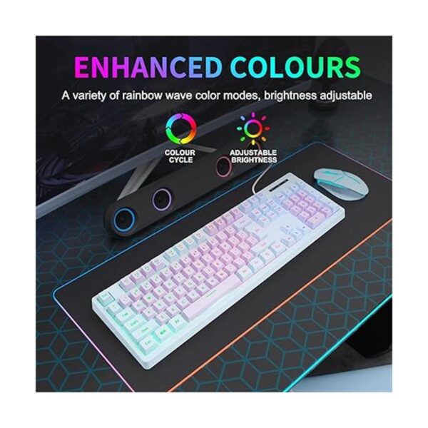 Teclado para juegos con cable USB con retroiluminación LED