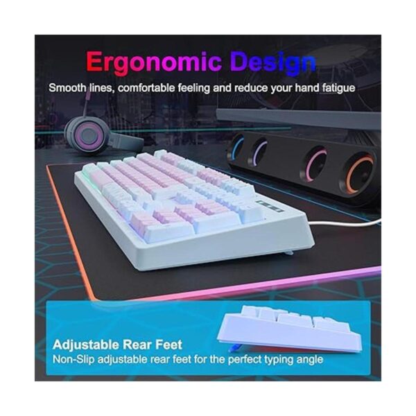 Teclado para juegos con cable USB con retroiluminación LED