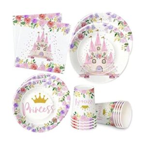 HIPVVILD Vajilla de decoración de fiesta de princesa los