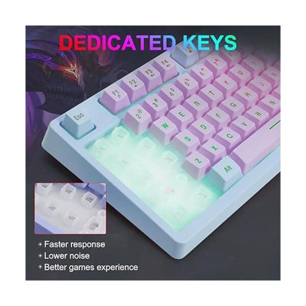 Teclado para juegos con cable USB con retroiluminación LED