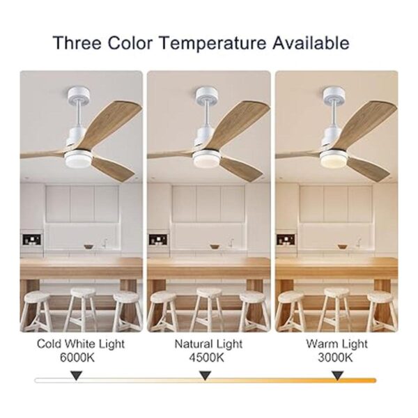 BOJUE Ventiladores de techo de 52 pulgadas con control