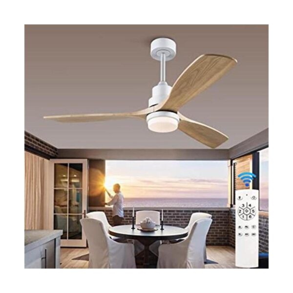 BOJUE Ventiladores de techo de 52 pulgadas con control