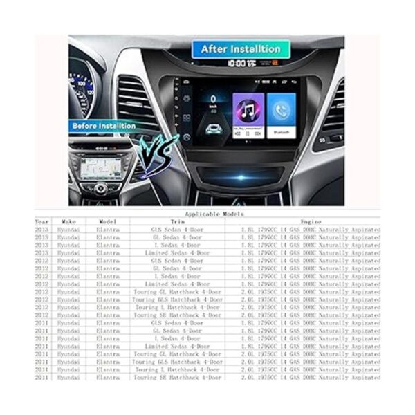 Radio Hyundai Elantra 2012 2013 Android 9 estéreo de
