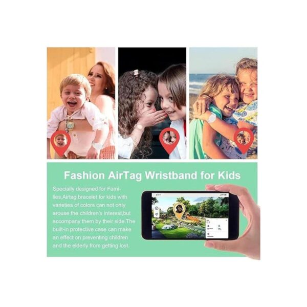 Paquete de 2 pulseras para AirTag para niños pulseras GPS_5