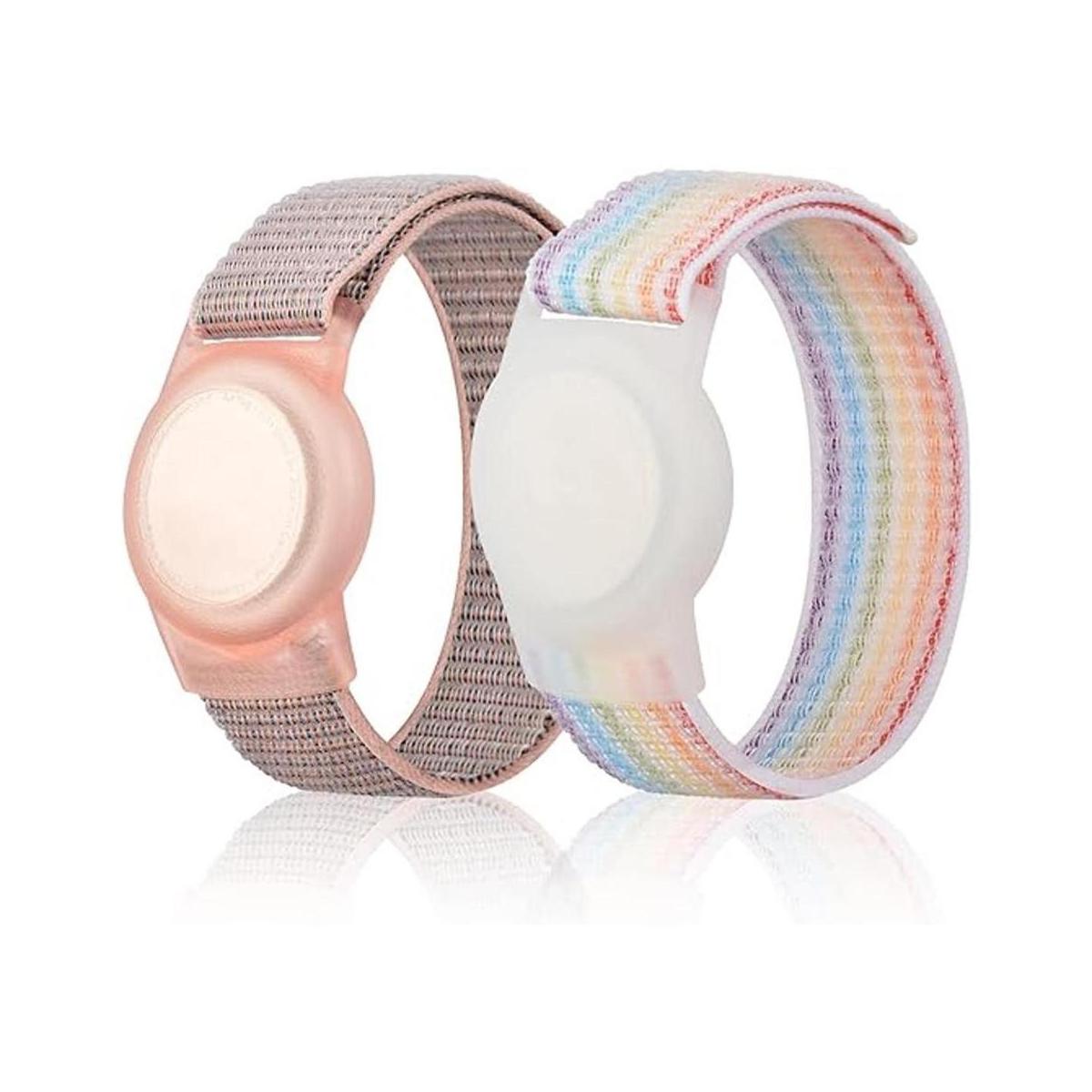 Paquete de 2 pulseras para AirTag para niños pulseras GPS