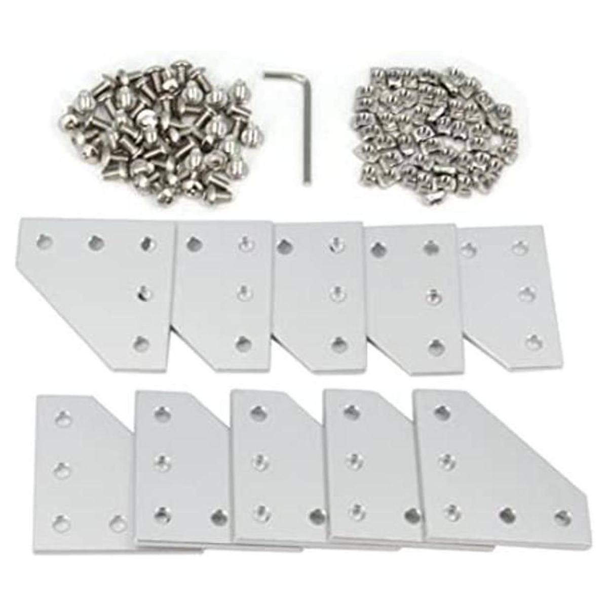 Befenybay Juego de 10 placas de soporte de esquina con 50