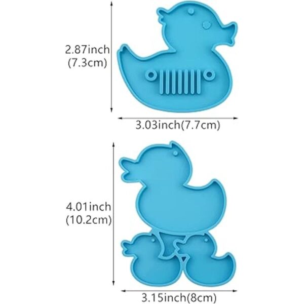 4 moldes de resina de silicona para llaveros colgantes de