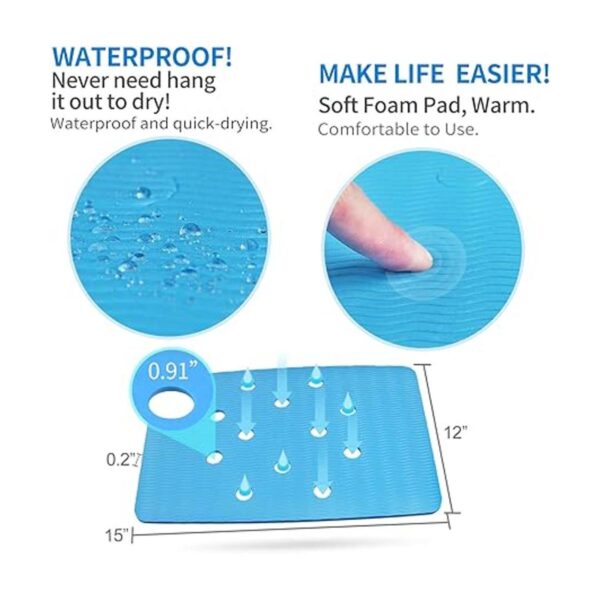 Cojín impermeable para silla de ducha con espuma suave
