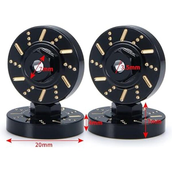 RCHub 4 piezas de peso de rueda negro adaptador hexagonal_3