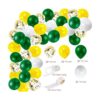 Decoraciones de fiesta de graduación verde blanco amarillo_4