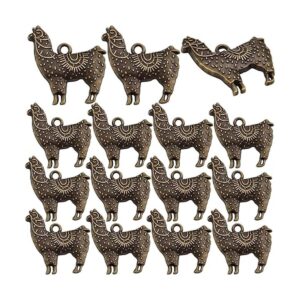 Hmjpng 50 dijes de alpaca colgantes de llama aleación