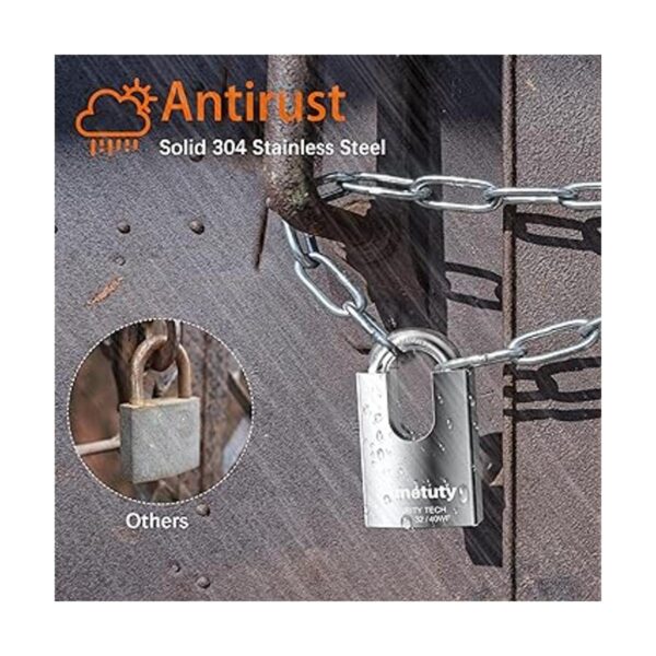 Candado con llave de acero inoxidable para uso en_2