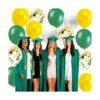 Decoraciones de fiesta de graduación verde blanco amarillo_2
