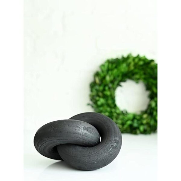 Rool Decoración negra para sala de estar nudo de madera_6