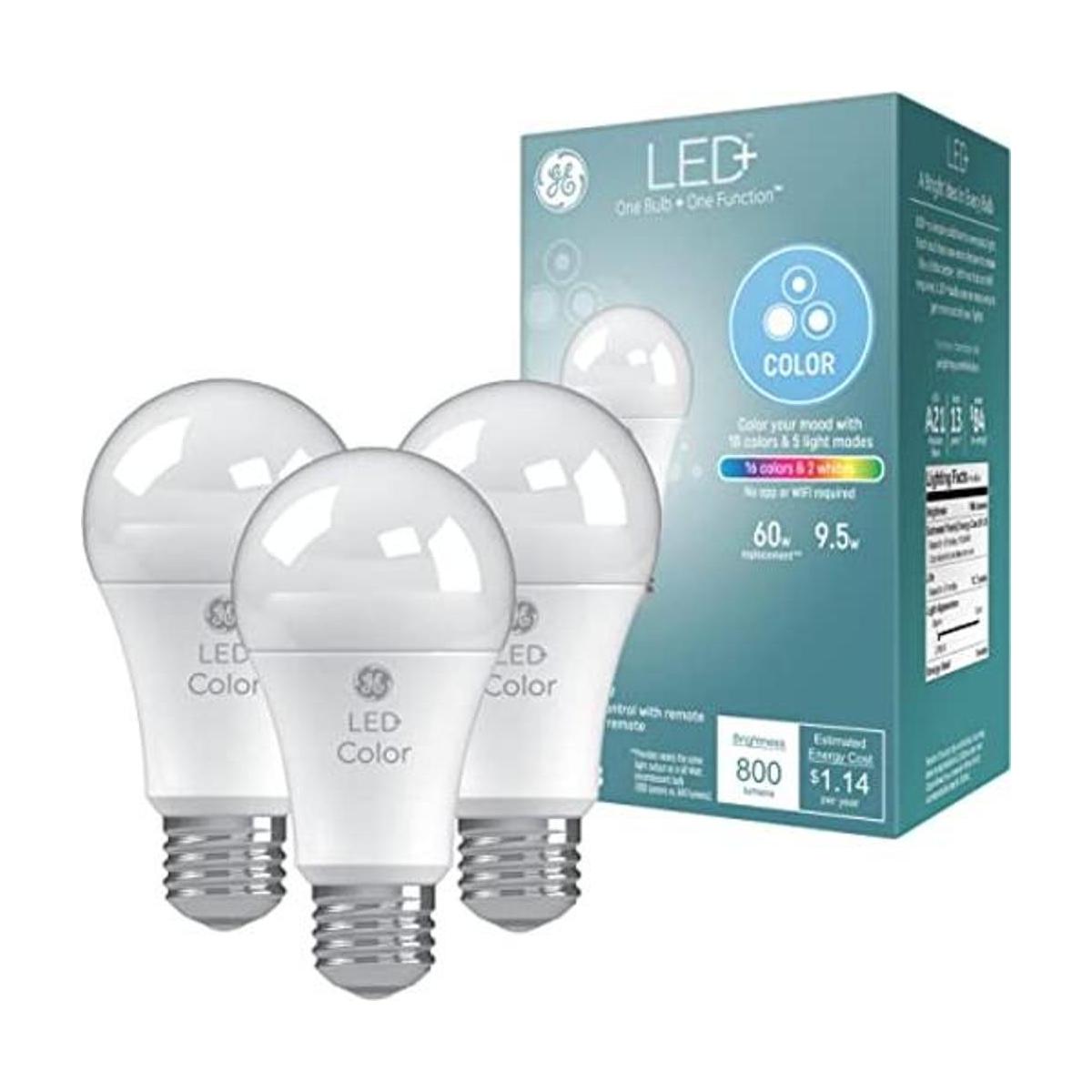 GE Bombillas LED que cambian de color 18 colores y 5