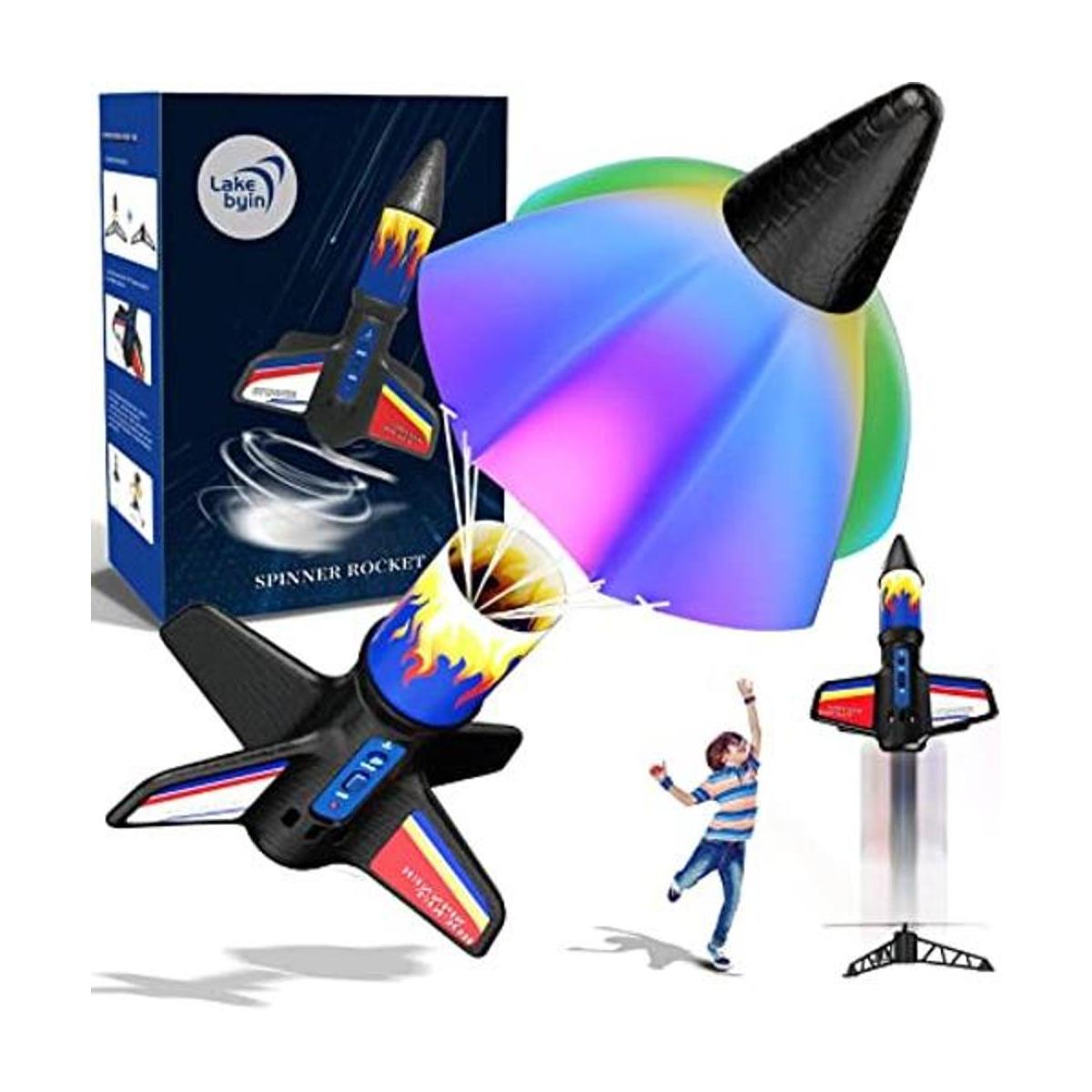 Lanzacohetes para niños juguete de cohete volador