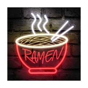 IMEGINA Letrero de neón de ramen rojo 3D regulable 12_1
