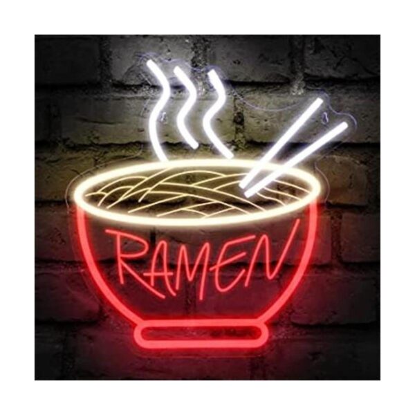 IMEGINA Letrero de neón de ramen rojo 3D regulable 12_1