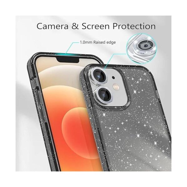 Jasmeas Funda diseñada para iPhone 12 con purpurina con_5