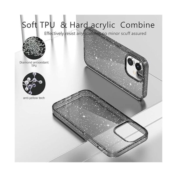 Jasmeas Funda diseñada para iPhone 12 con purpurina con_3