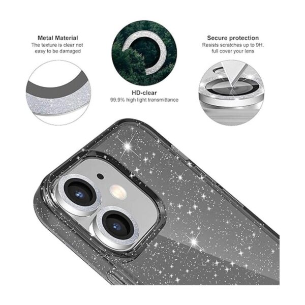 Jasmeas Funda diseñada para iPhone 12 con purpurina con_2
