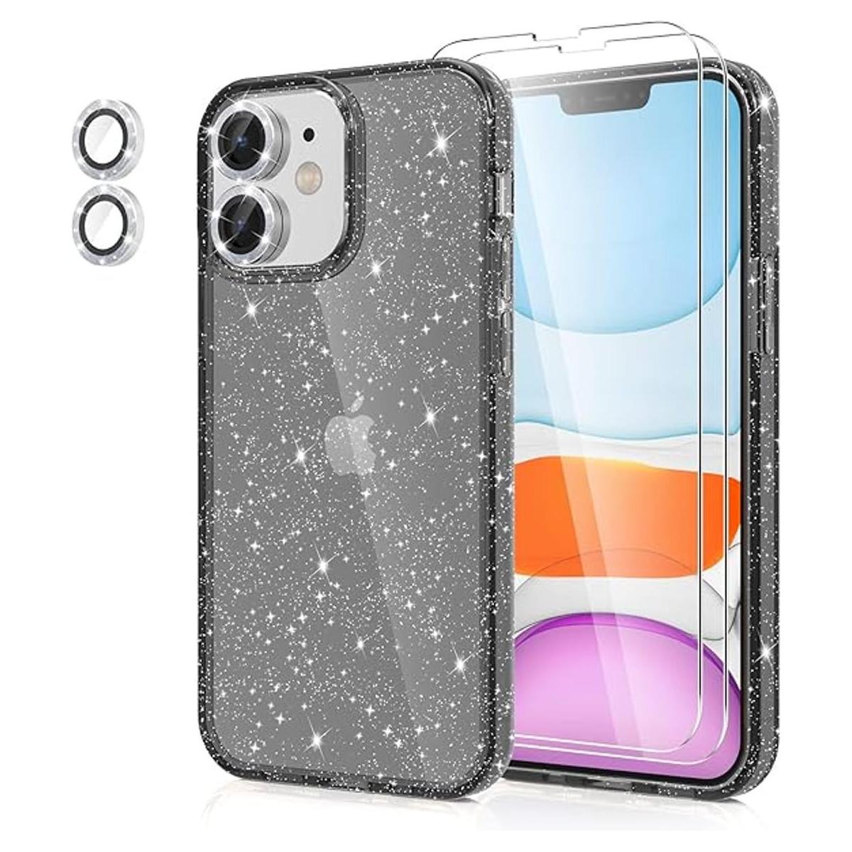 Jasmeas Funda diseñada para iPhone 11 con purpurina con