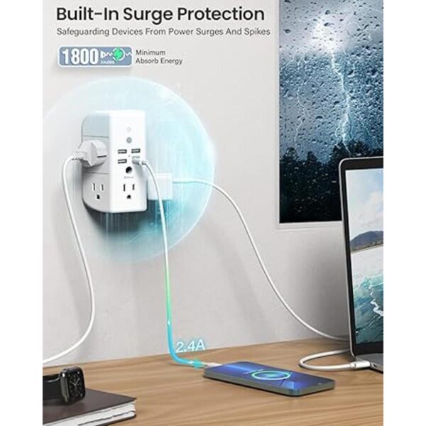 Extensor de salida de pared con estante y luz nocturna_5