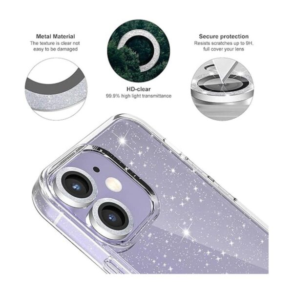 Jasmeas Diseño para iPhone 12 con purpurina paquete de 2_2
