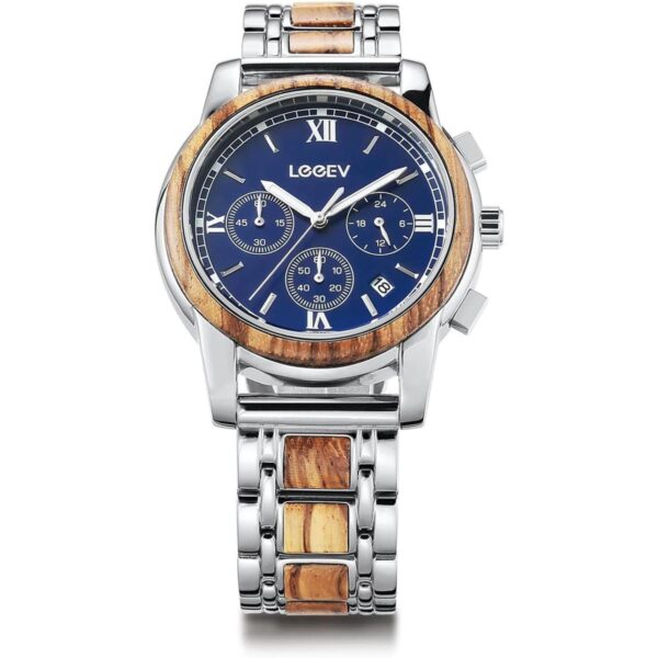LeeEv Relojes de madera para hombre reloj elegante de