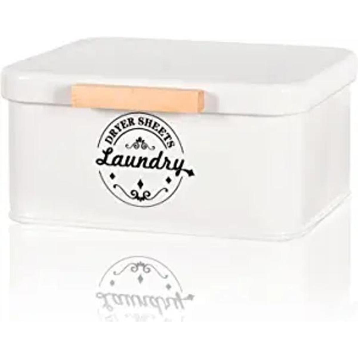 Dryer Sheet Holder with Hinged Lid Metal Dryer Sheet