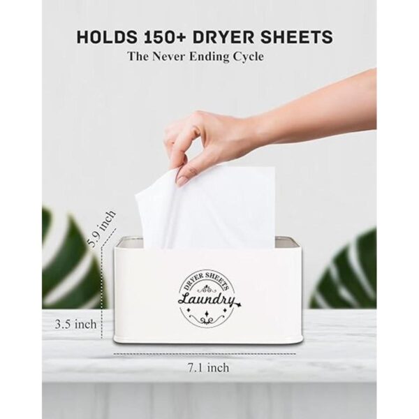 Dryer Sheet Holder with Hinged Lid Metal Dryer Sheet_4