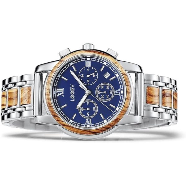 LeeEv Relojes de madera para hombre reloj elegante de
