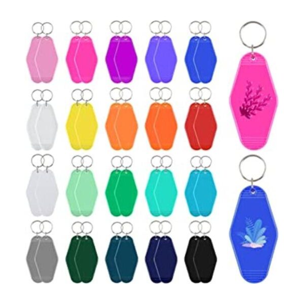40 llaveros vintage de motel de 20 colores llavero retro