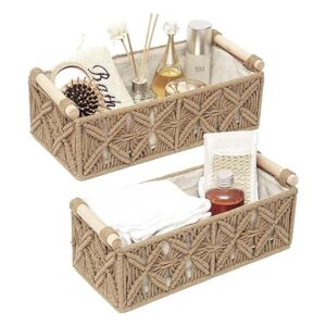 Cesta de almacenamiento de macramé cestas de decoración