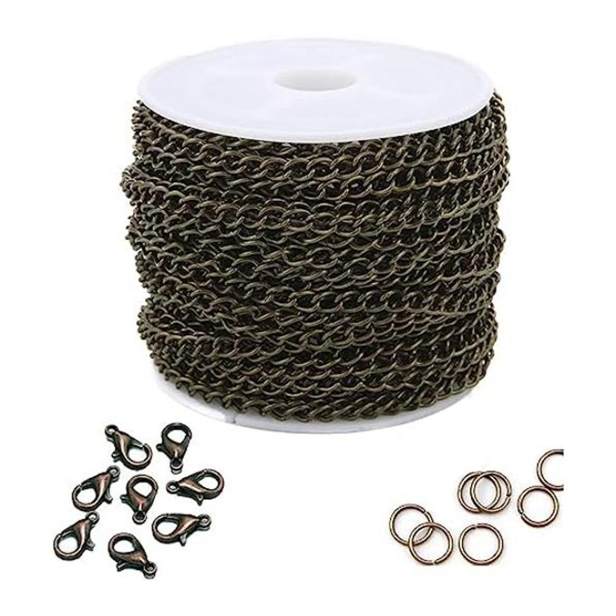 MAHAVIMOKSA 1 rollo de cadena de eslabones de cable de 30
