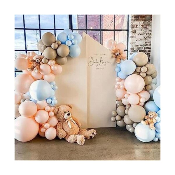 Kit de guirnalda de globos azul bebé 145 unidades doble_1