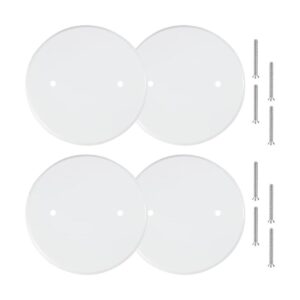 4 Packs 5 Inch Ceiling Cover Plate Metal Flat Round